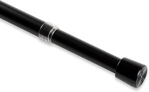 Rod Desyne 3/4" Spring Tension Curtain Rod 48 to 84 in Black